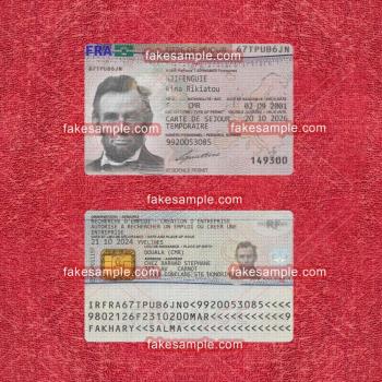 Ireland Residence Card Fake Template